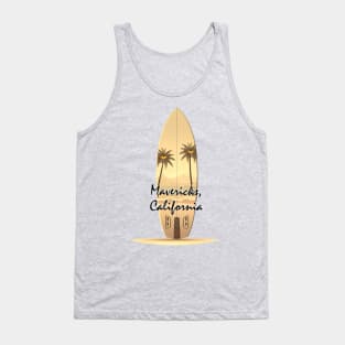 Surfing session Mavericks, California Tank Top